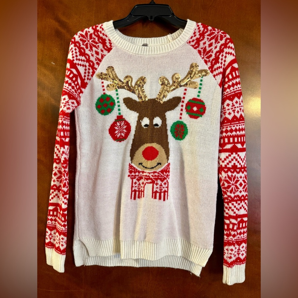 🎆Vanity Reindeer Christmas Sweater